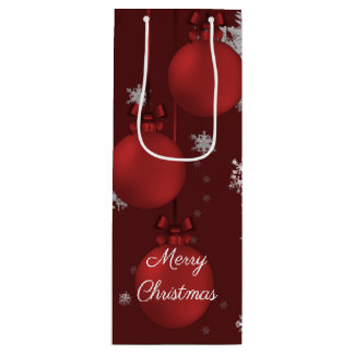Rote Weihnachtsschmuck Weinbeutel Geschenktüte Für Weinflaschen