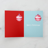 Rote Weihnachtsschmuckkarte Feiertagskarte (Innenseite)