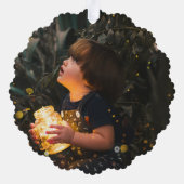 Rote Weihnachtsschmuckkarte für Wasserfarben Ornament Karte (Rückseite)