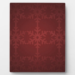 Rote Weihnachtsschneeflocken Fotoplatte