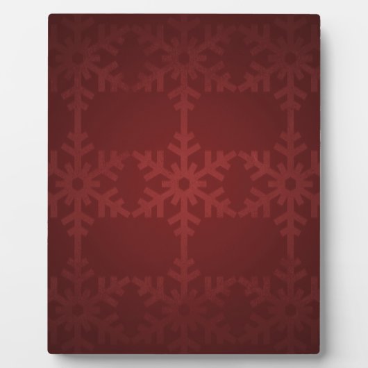 Rote Weihnachtsschneeflocken Fotoplatte (Vorderseite)