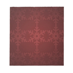 Rote Weihnachtsschneeflocken Notizblock