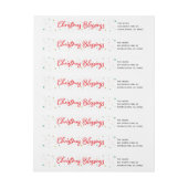 Rote Weihnachtssegen-und -winter-Sterne (Bogen)