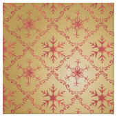 Rote Weihnachtsstars auf Gold Stoff (Muster)