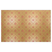 Rote Weihnachtsstars auf Gold Stoff (Fat Quarter (45,7 x 55,9 cm))