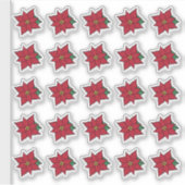 Rote Weihnachtsstern-Aufkleber  Aufkleber (Vorderseite)
