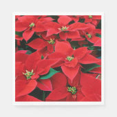 Rote Weihnachtsstern-Feier Serviette (Vorderseite)