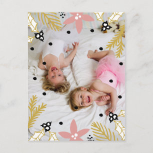 Rote Weihnachtsstern-Stephanie   Foto-Feiertagskar Feiertagspostkarte