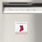 Rote Weihnachtsstrumpf Magnet (In Situ (Geschirrspüler))
