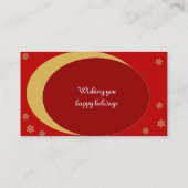 Rote WeihnachtsVisitenkarte Visitenkarte (Rückseite)