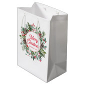 Rote Weihnachtsweiden, Aquarell Mittlere Geschenktüte (Rückseite Schrägansicht)