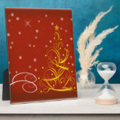 Rote Weihnachtszeit Fotoplatte (Seite)