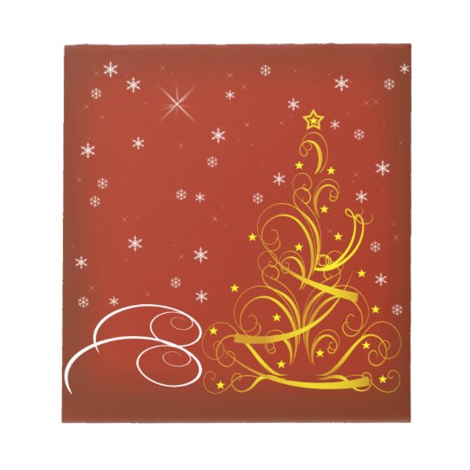 Rote Weihnachtszeit Notizblock (Vorderseite)