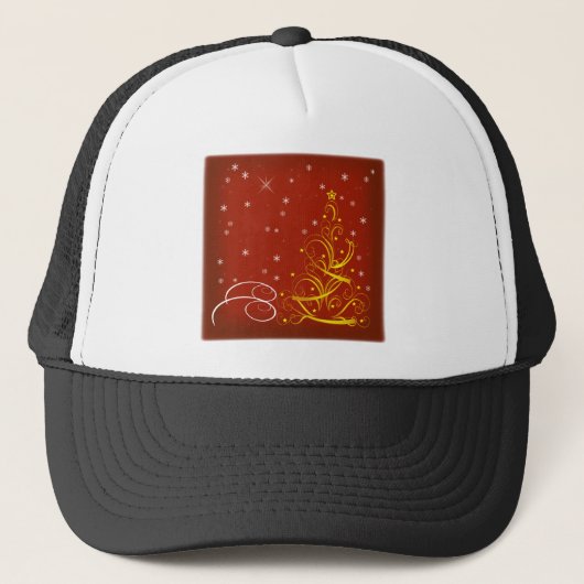 Rote Weihnachtszeit Truckerkappe (Vorderseite)
