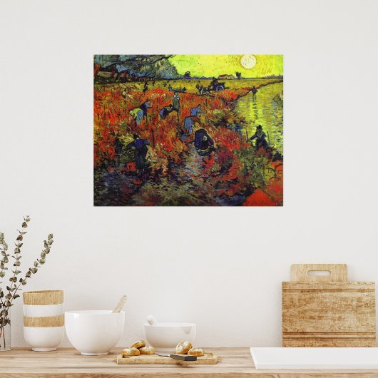 Rote Weinberge Poster (Küche)