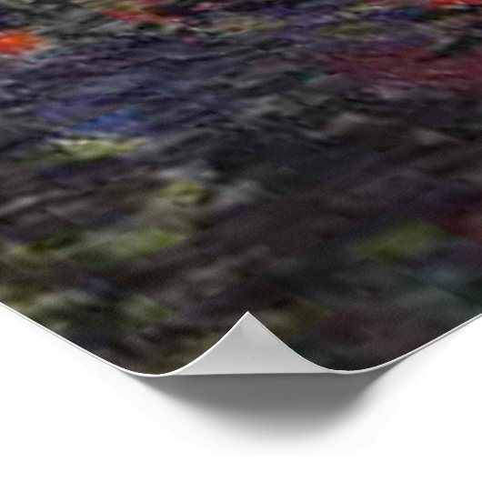 Rote Weinberge Poster (Ecke)