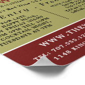 Rote Weinberge, Van Gogh, Bar/Weinkeller Poster (Ecke)