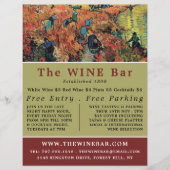 Rote Weinberge, Van Gogh, Wein, Bar Flyer (Vorne)