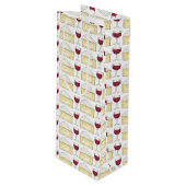 Rote Weine Weinglas und Brikenkäse Geschenktüte (Vorderseite Schrägansicht)