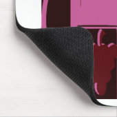 Rote Weinflasche und Glas Mousepad (Ecke)