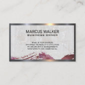 Rote Weinflaschen | Marmormetall - Grenze Visitenkarte (Rückseite)