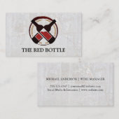Rote Weinflaschen | Weinkeller Visitenkarte (Vorne/Hinten)