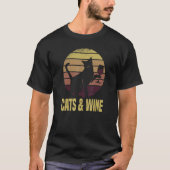 Rote Weinkatze T-Shirt (Vorderseite)