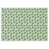 Rote Weintrauben auf Limettengrün Tischdecke (Vorderseite (Horizontal))