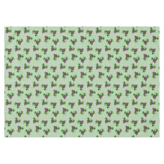 Rote Weintrauben auf Limettengrün Tischdecke (Vorderseite (Horizontal))