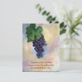 Rote Weintrauben Einladung (Stehend Vorderseite)