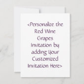 Rote Weintrauben Einladung (Rückseite)