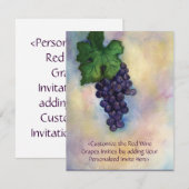 Rote Weintrauben Einladung (Vorne/Hinten)