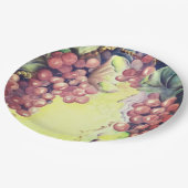 Rote Weintrauben für Weinfeiern Pappteller (Schrägansicht)
