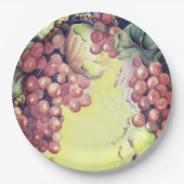 Rote Weintrauben für Weinfeiern Pappteller (Vorderseite)