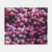 Rote Weintrauben: Lusziger Hintergrund. Fleecedecke (Vorderseite (Horizontal))
