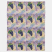 Rote Weintrauben Malerei Custom Fleece Blanket (Vorderseite)
