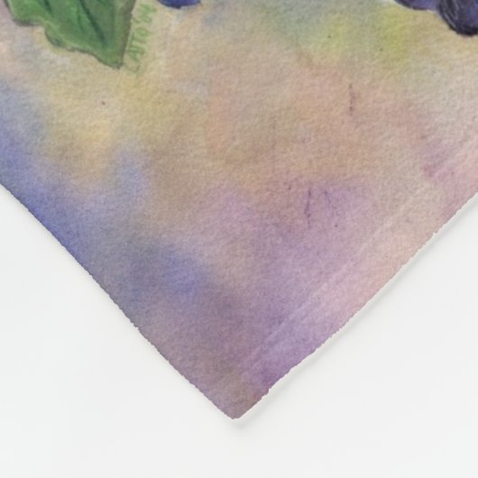 Rote Weintrauben Malerei Custom Fleece Blanket (Ecke)