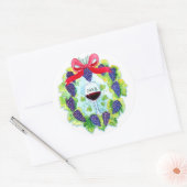 Rote Weintrauben Weinroute Mendrisiotto Runder Aufkleber (Umschlag)