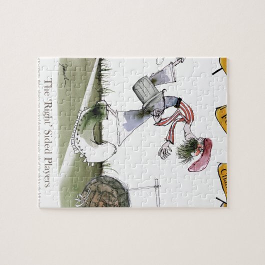 rote weiße Ausrüstung der Fußball-Rechte Puzzle (Horizontal)