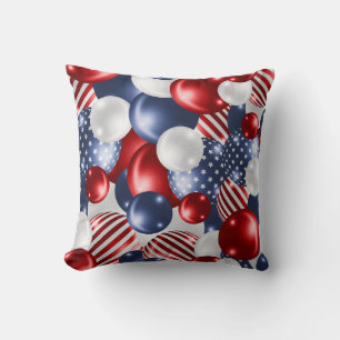 ROTE WEISSE BALLOONS PATRIOTISCHE PILLOW KISSEN
