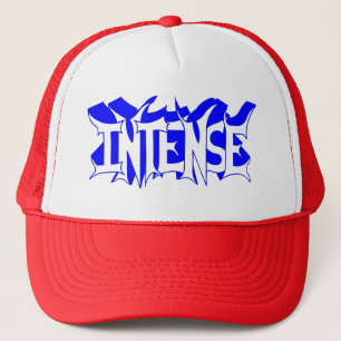 Rote/weiße Baseballmütze mit blauem intensivem Truckerkappe