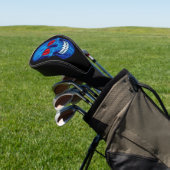 Rote weiße Blau Golf Headcover (In SItu)