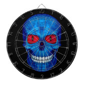 Rote weiße Blau USA-Zombie-Schädel-KäfigDartboards Dartscheibe (vorne)