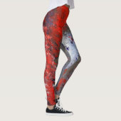 Rote weiße blaue abstrakte Leggings (Rechts)