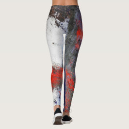 Rote weiße blaue abstrakte ll Leggings