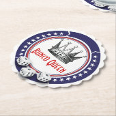 Rote weiße blaue Bunco Königin Untersetzer (angewinkelt)