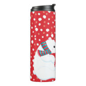 ROTE WEISSE BLAUE FERIENWOHNUNG POLAR BEAR FAMILIE THERMOSBECHER (Nach links gedreht)