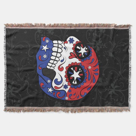 Rote weiße blaue Flagge-patriotischer Decke (Vorderseite)