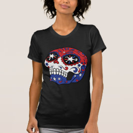 Rote weiße blaue Flagge-patriotischer T-Shirt