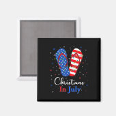 Rote Weiße Blaue Flip Flops USA-Flagge Lichter Wei Magnet (Vorderseite/Rückseite)